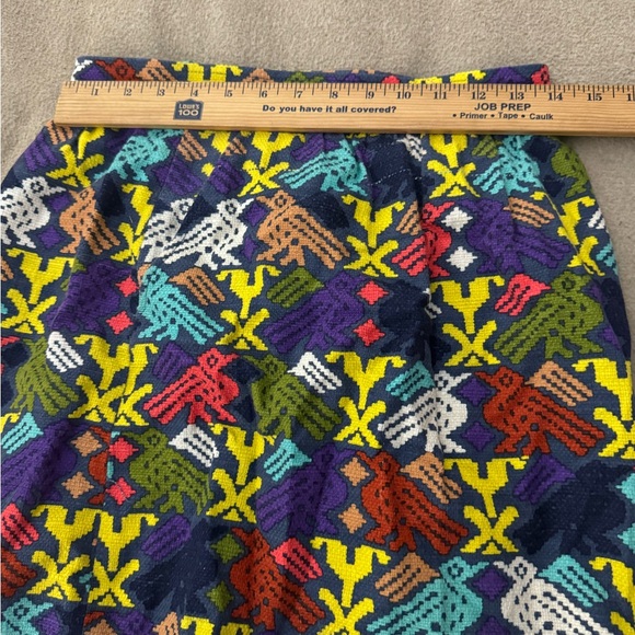 Anthropologie Tibi Cockatoo Kaleidoscope Skirt Aztec Tribal Print Size 4 - Picture 7 of 10